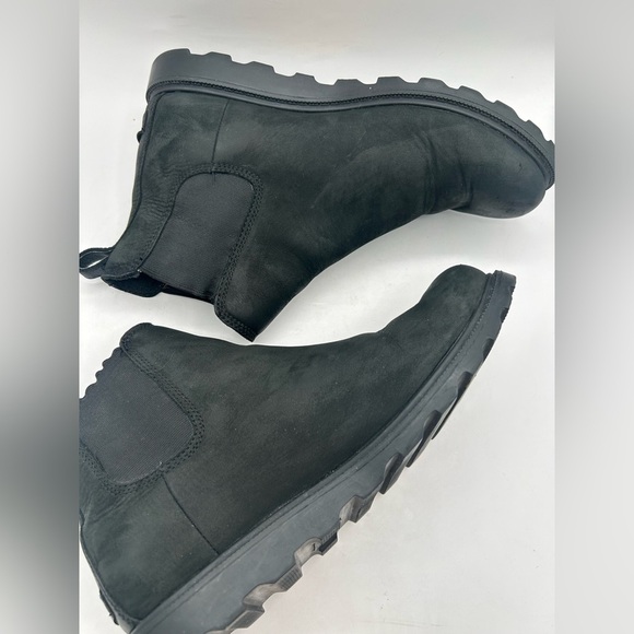 Sorel Women's Ainsley Boot Size 10.5 Waterproof  Chelsea Pull On Black Leather - Picture 7 of 10